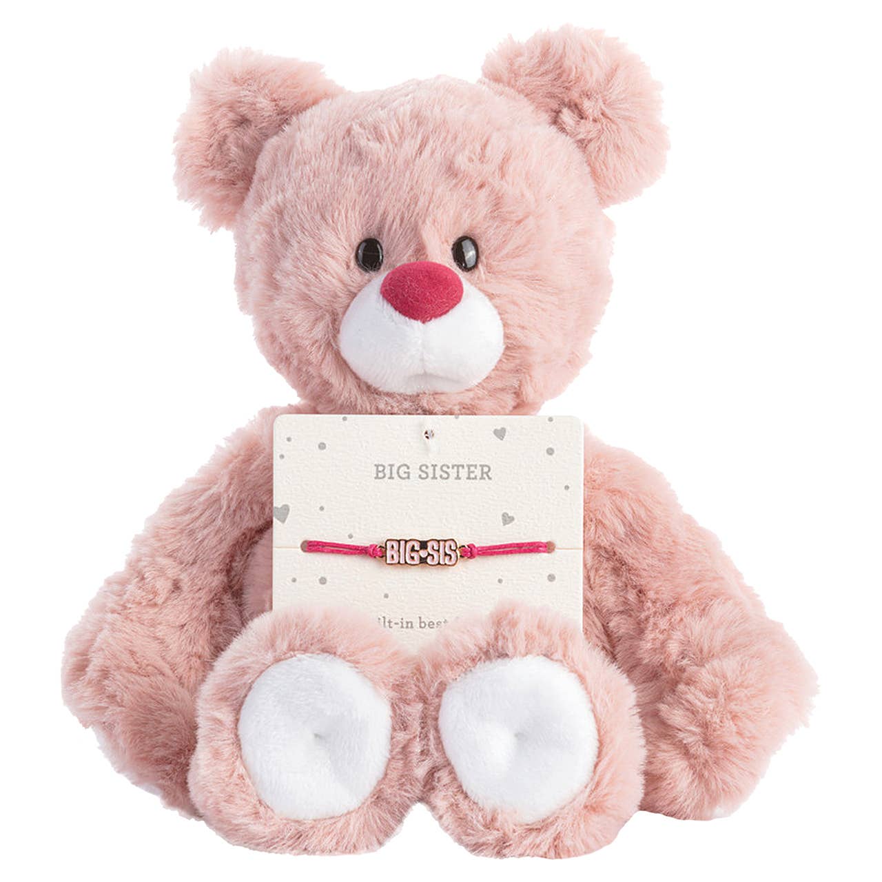 Big Sister Pink Bear & Bracelet Set