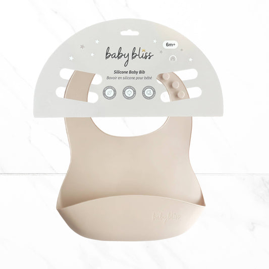 Silicone Bib - Almond