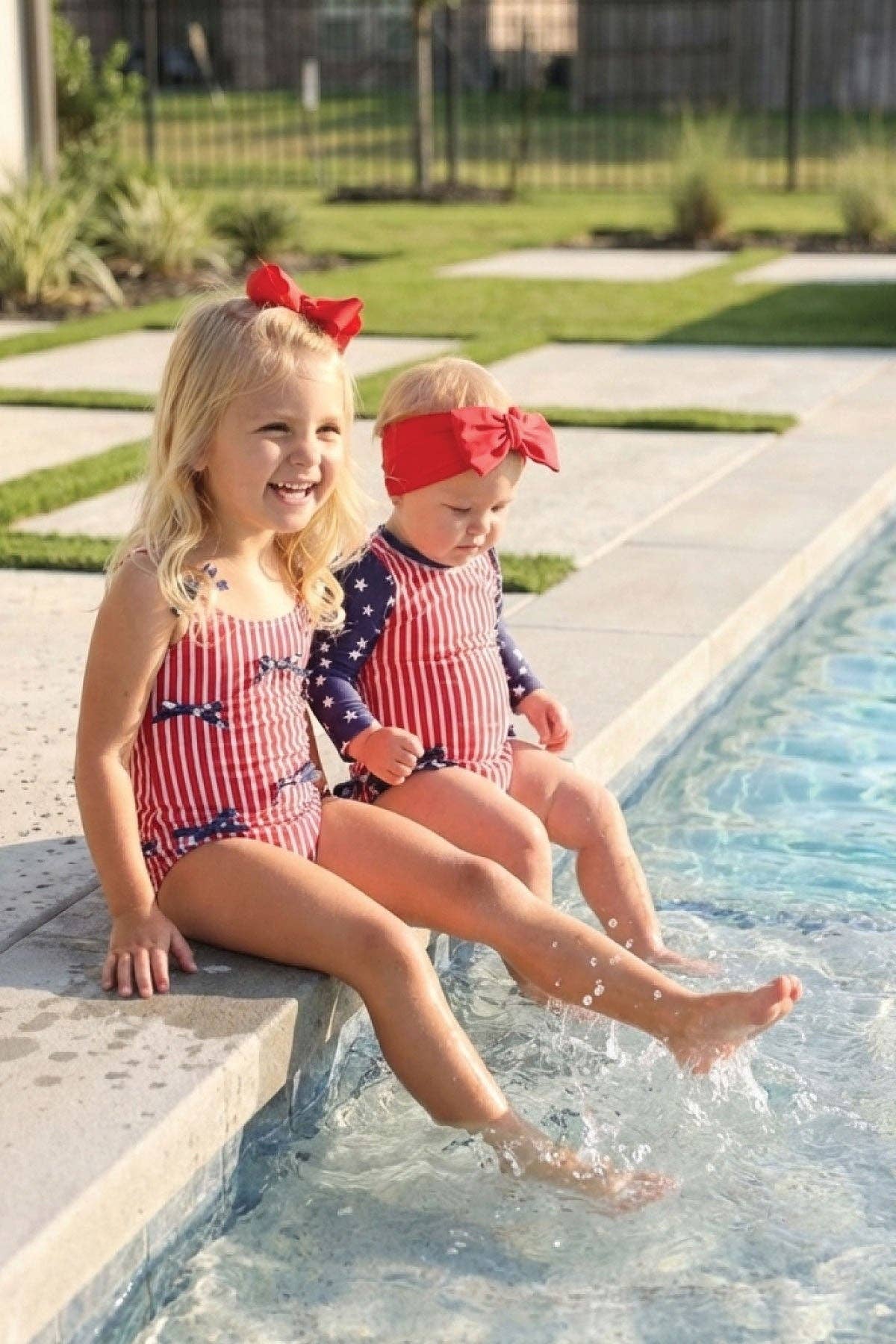 Swim Bow | Sparkler Red