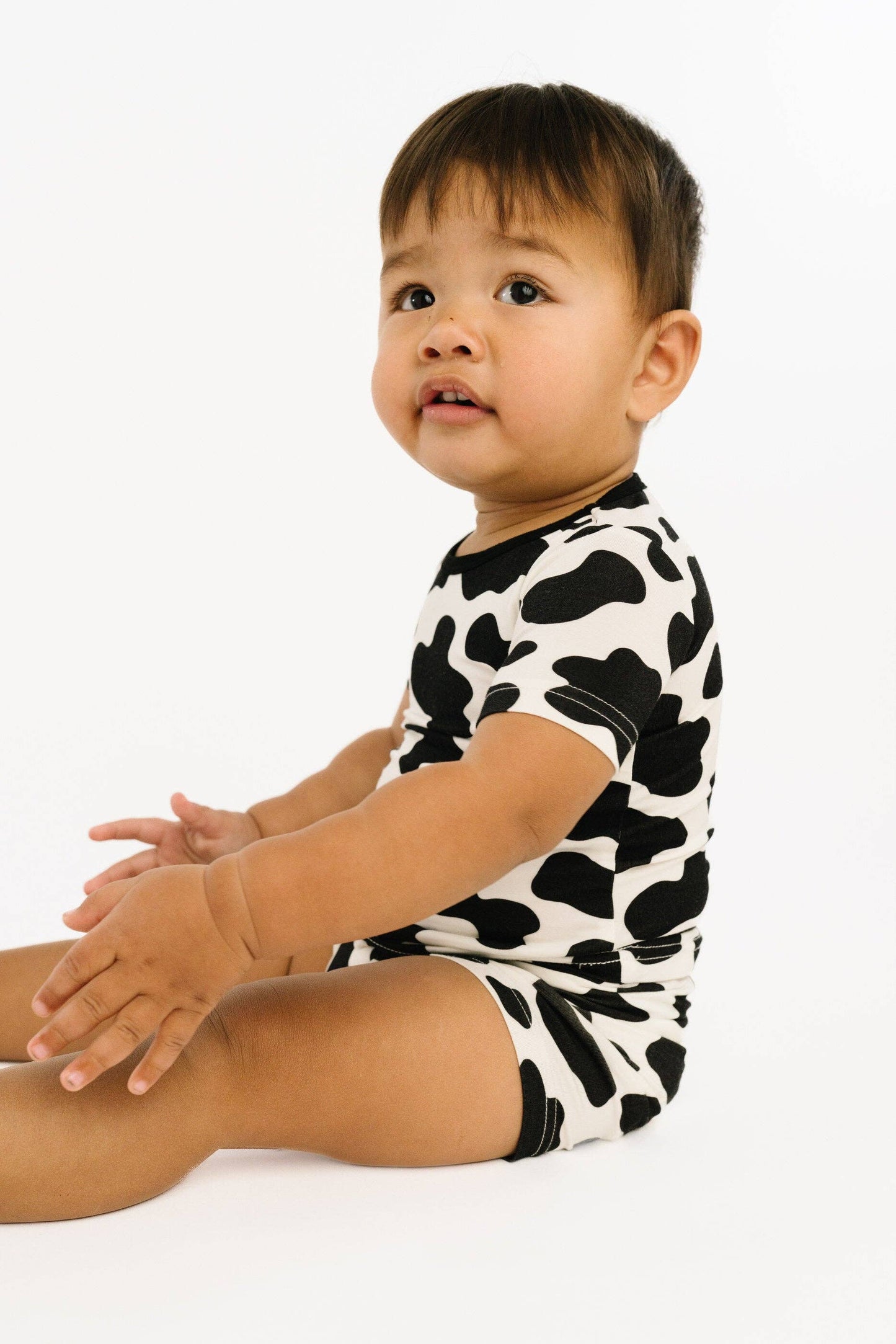 Classic Cow Bamboo Shorts Set