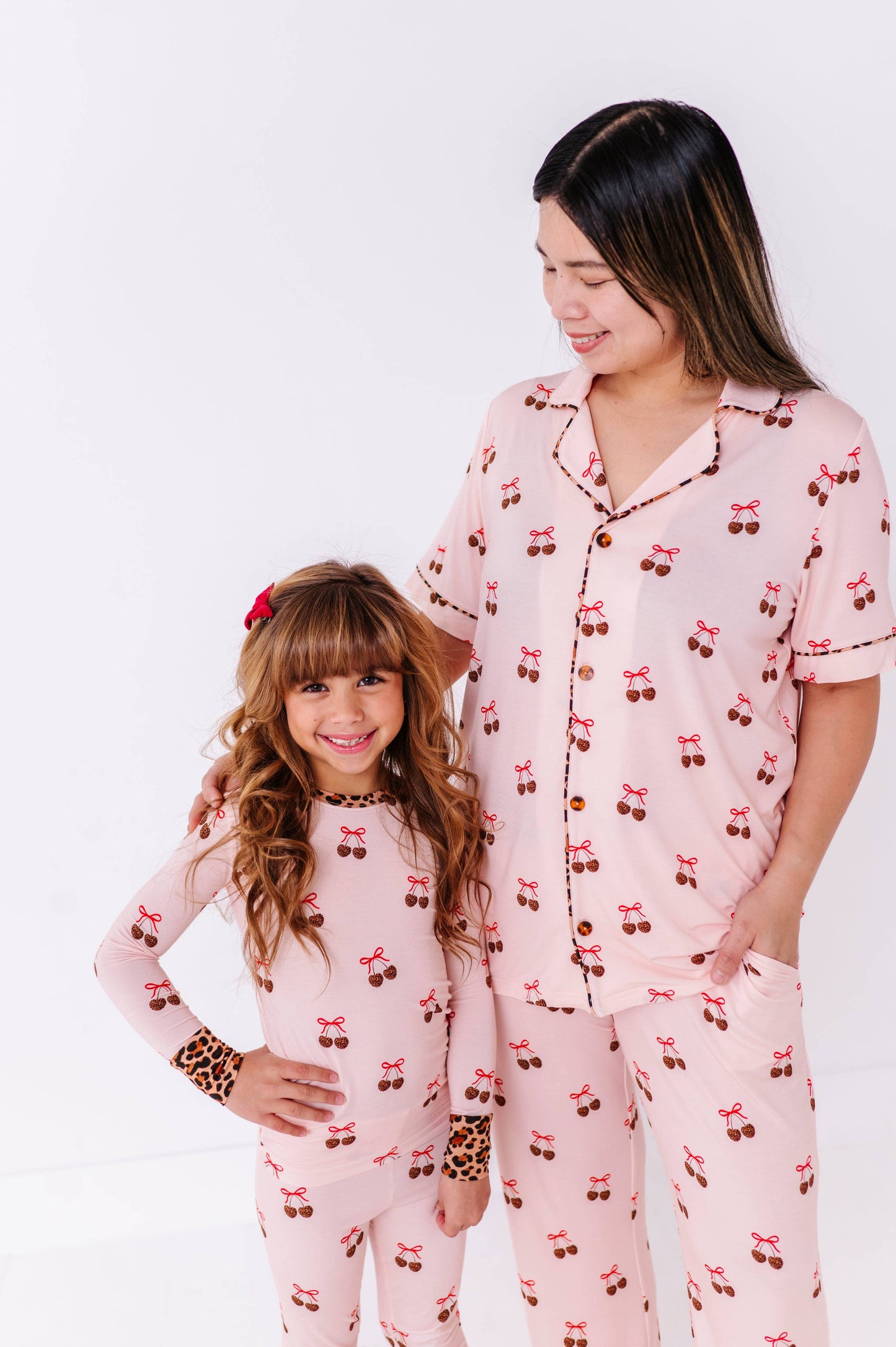 Leopard Love Valentine Kids Pajamas
