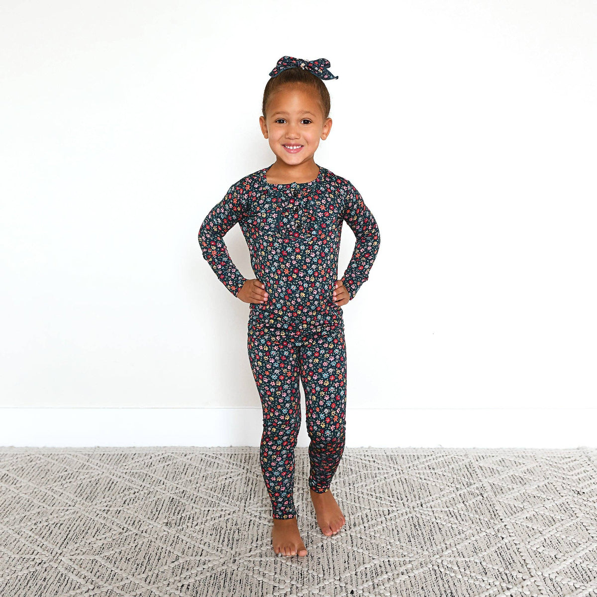 Isabelle RUFFLE TWO PIECE Bamboo Floral Girl Clothing Outfit