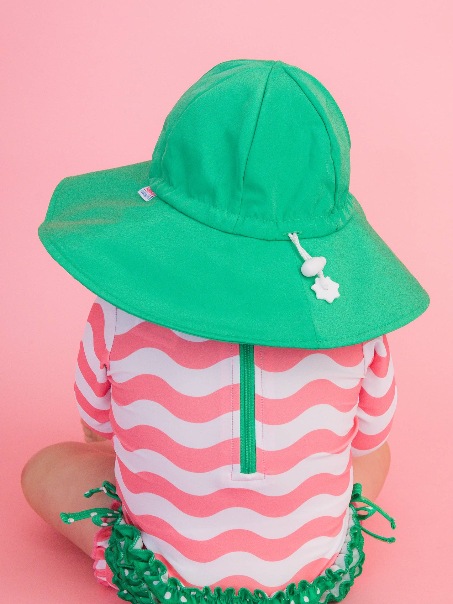 Kids Bright Green Sun Protective Hat