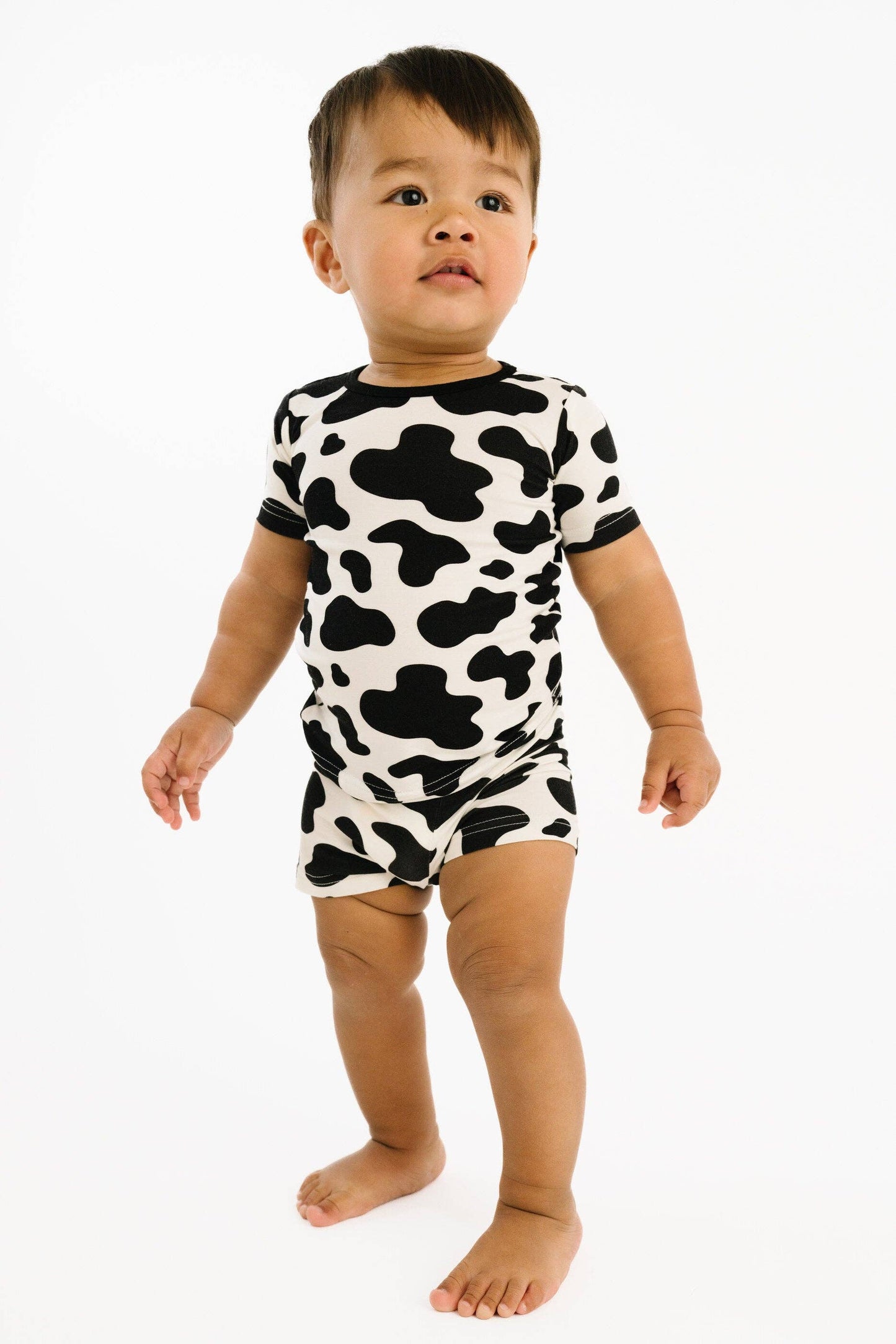 Classic Cow Bamboo Shorts Set
