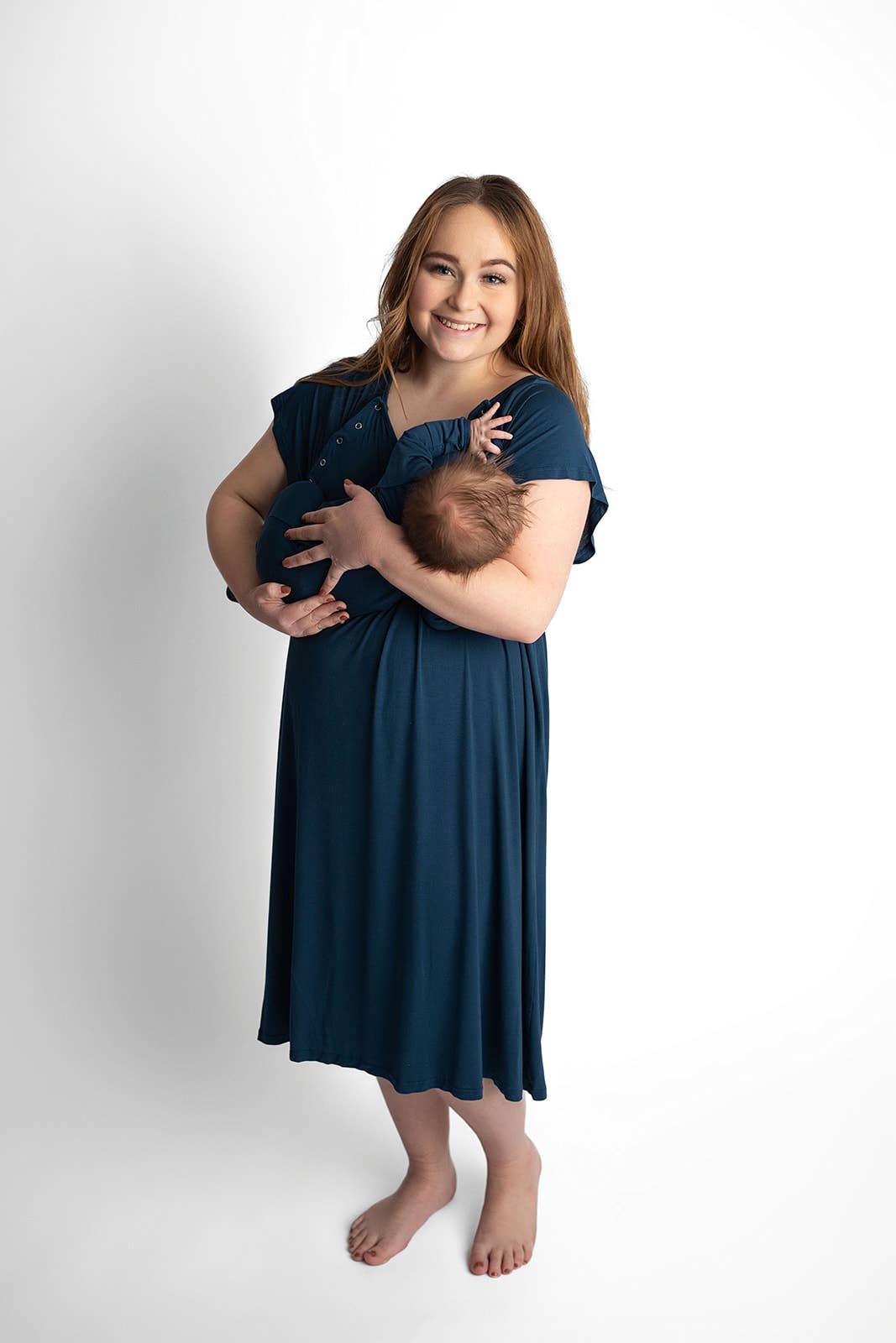 Navy Blue Knotted Gown