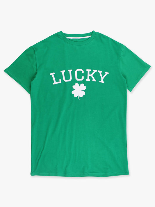 Adult Lucky Clover Short Sleeve Graphic Tee