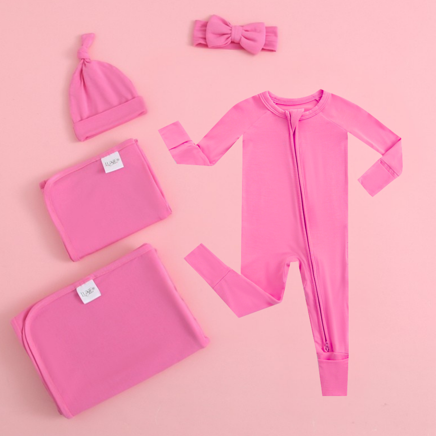 Perfectly Pink Zip Baby Clothing 1-piece Romper Baby Outfit