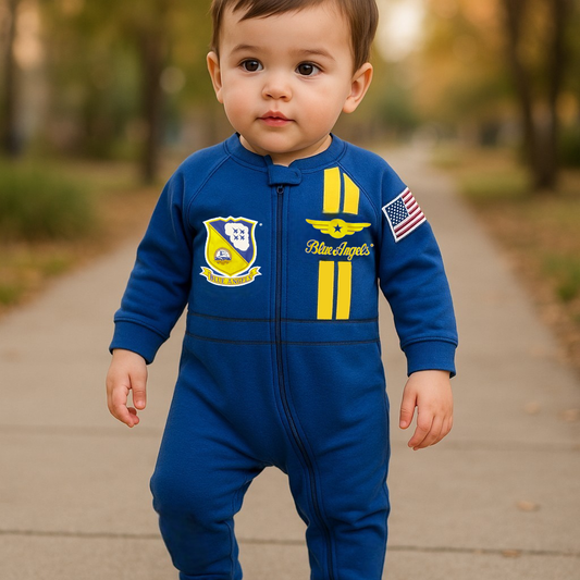 BLUE ANGELS FLIGHT SUIT BABY CRAWLER