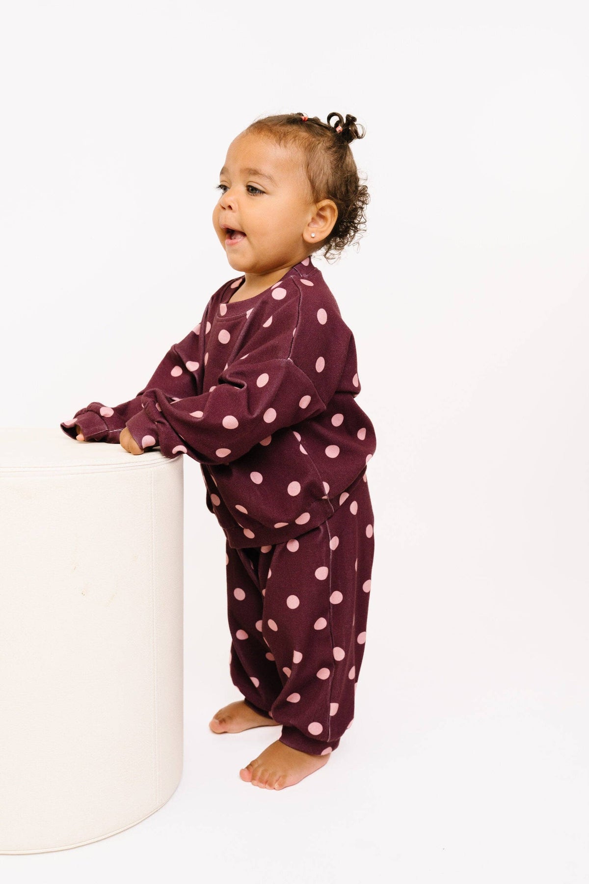 Mulberry Polkadot Sweatsuit