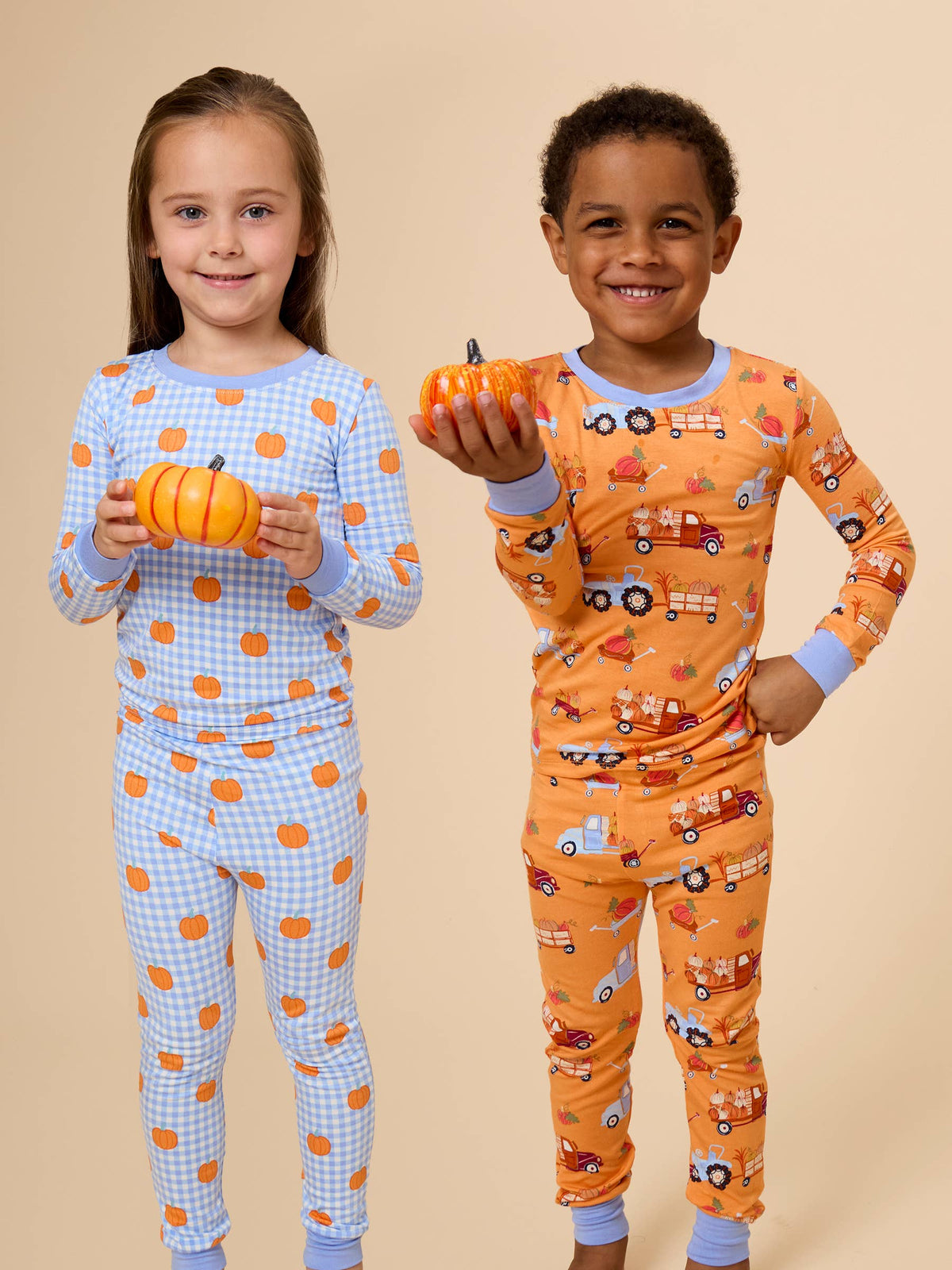 SoftSnooze™ Kids Bamboo Viscose Harvest Haul Long Sleeve Pajama Set