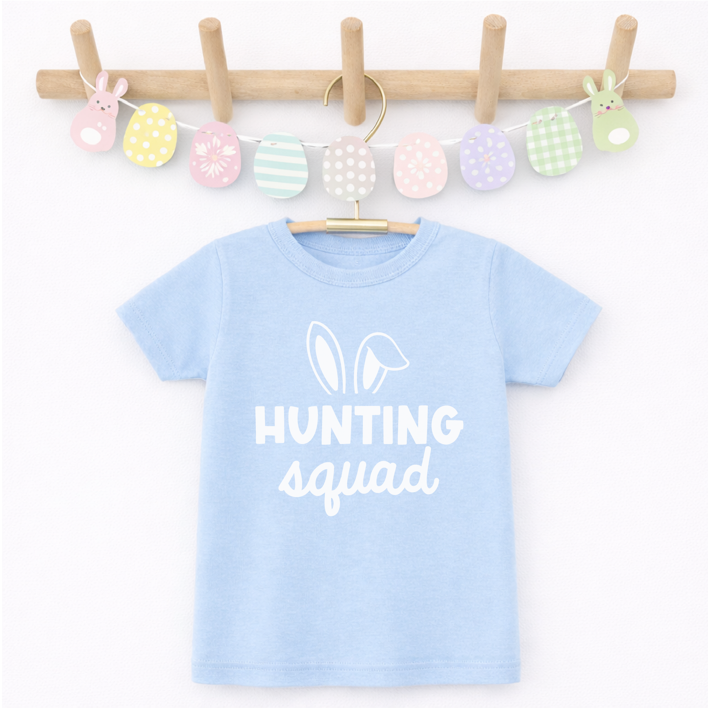 Kids Easter Shirt, Hunting Squad Tee for Boys and Girls