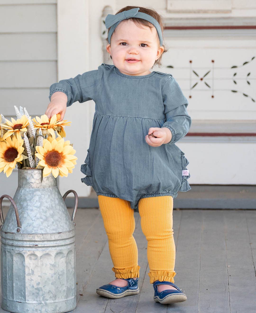 Girls Honey Rib Knit Footless Ruffled Tights