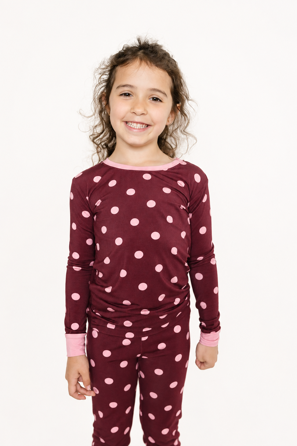 Mulberry Polkadot Bamboo Set