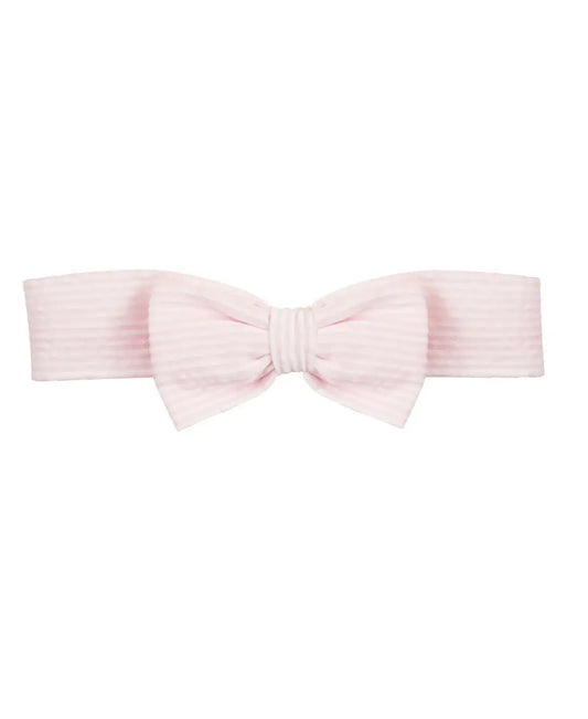Girls Pink Seersucker Woven Headband
