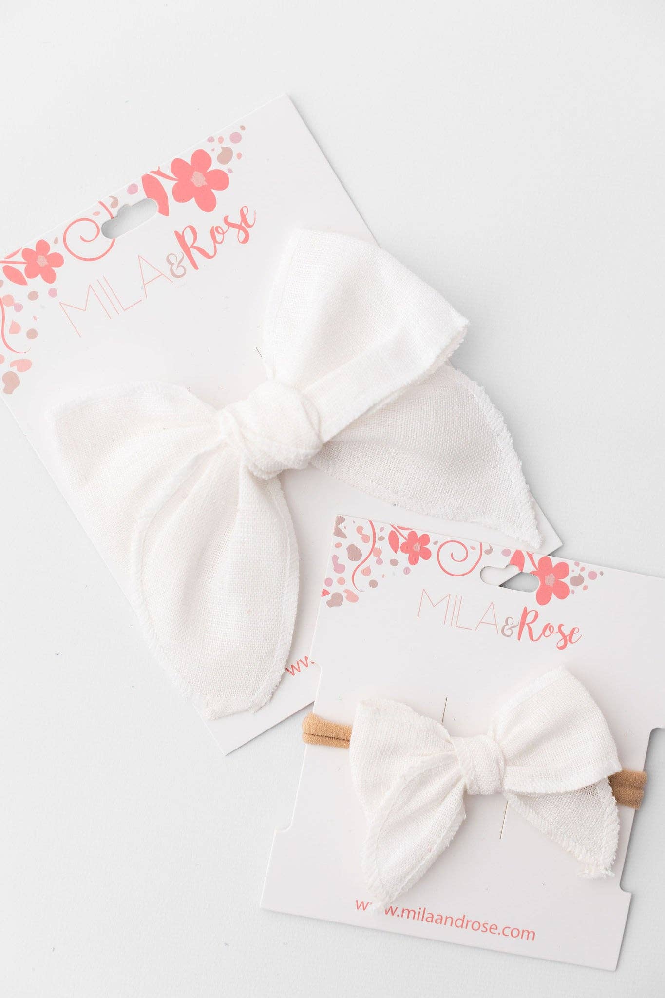 Classic Hair Bow - White