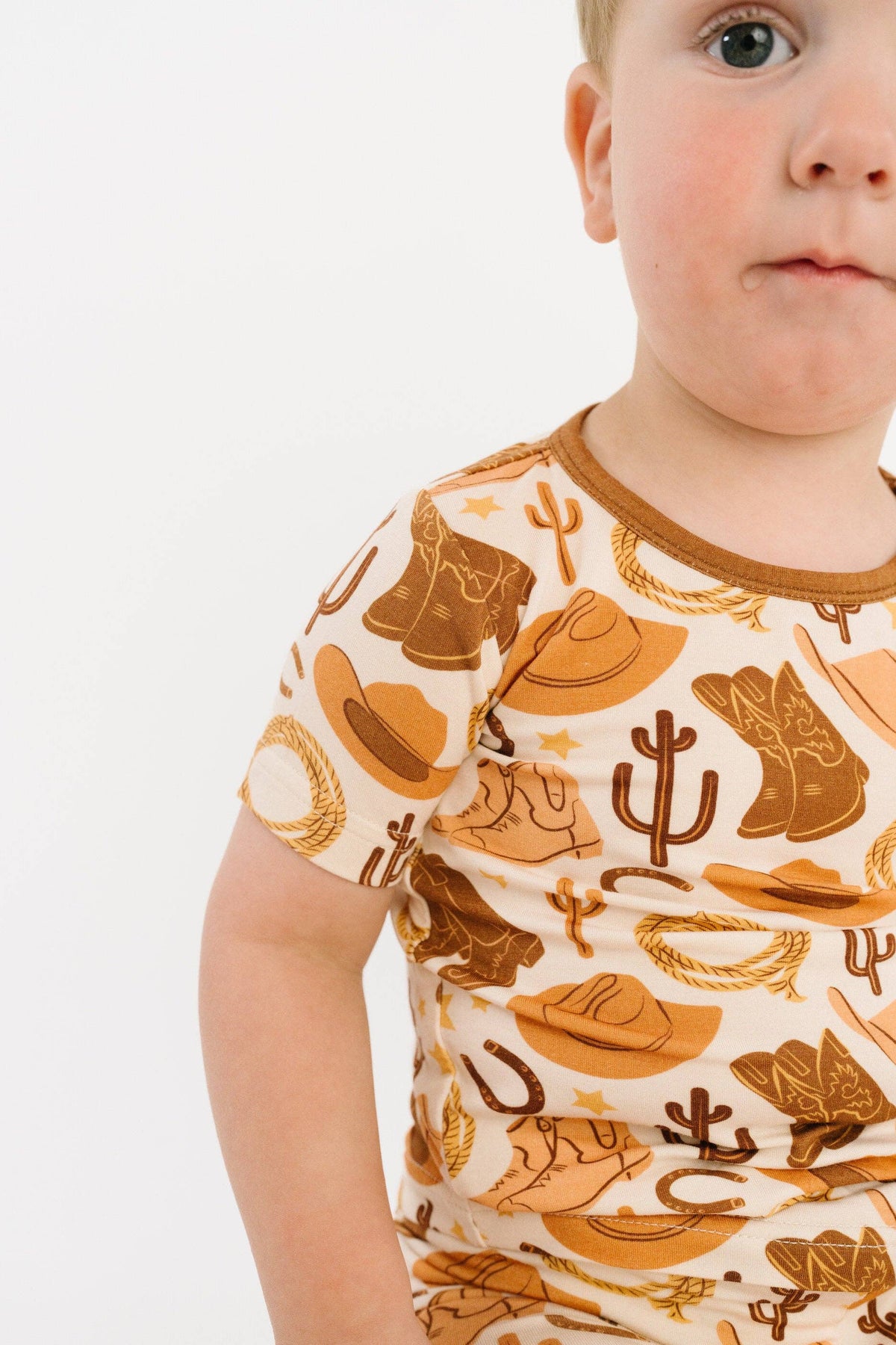 Cowboy Bamboo Shorts Set
