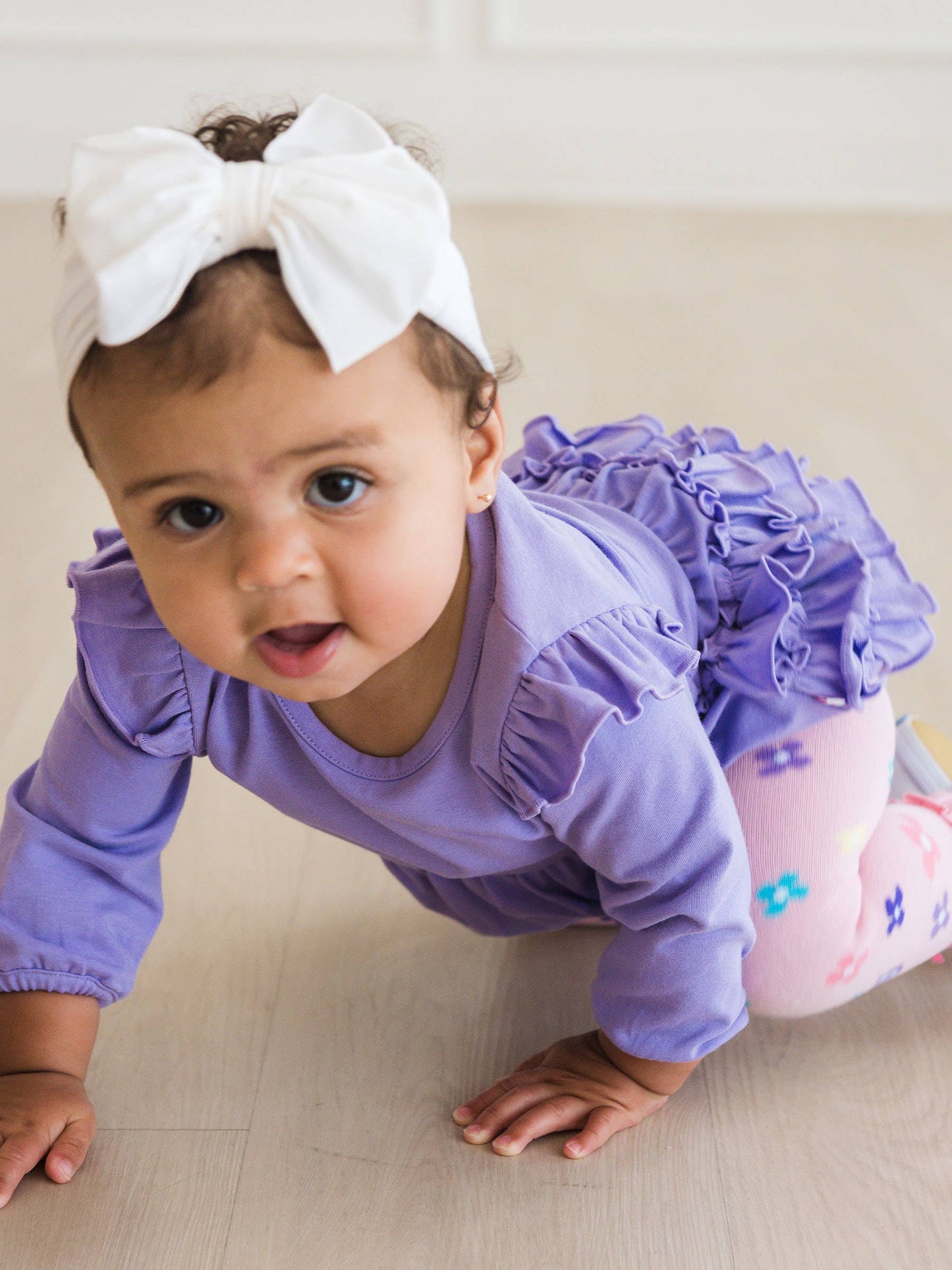 Girls Unicorn Blooms Patterned Footless Ruffle Tights