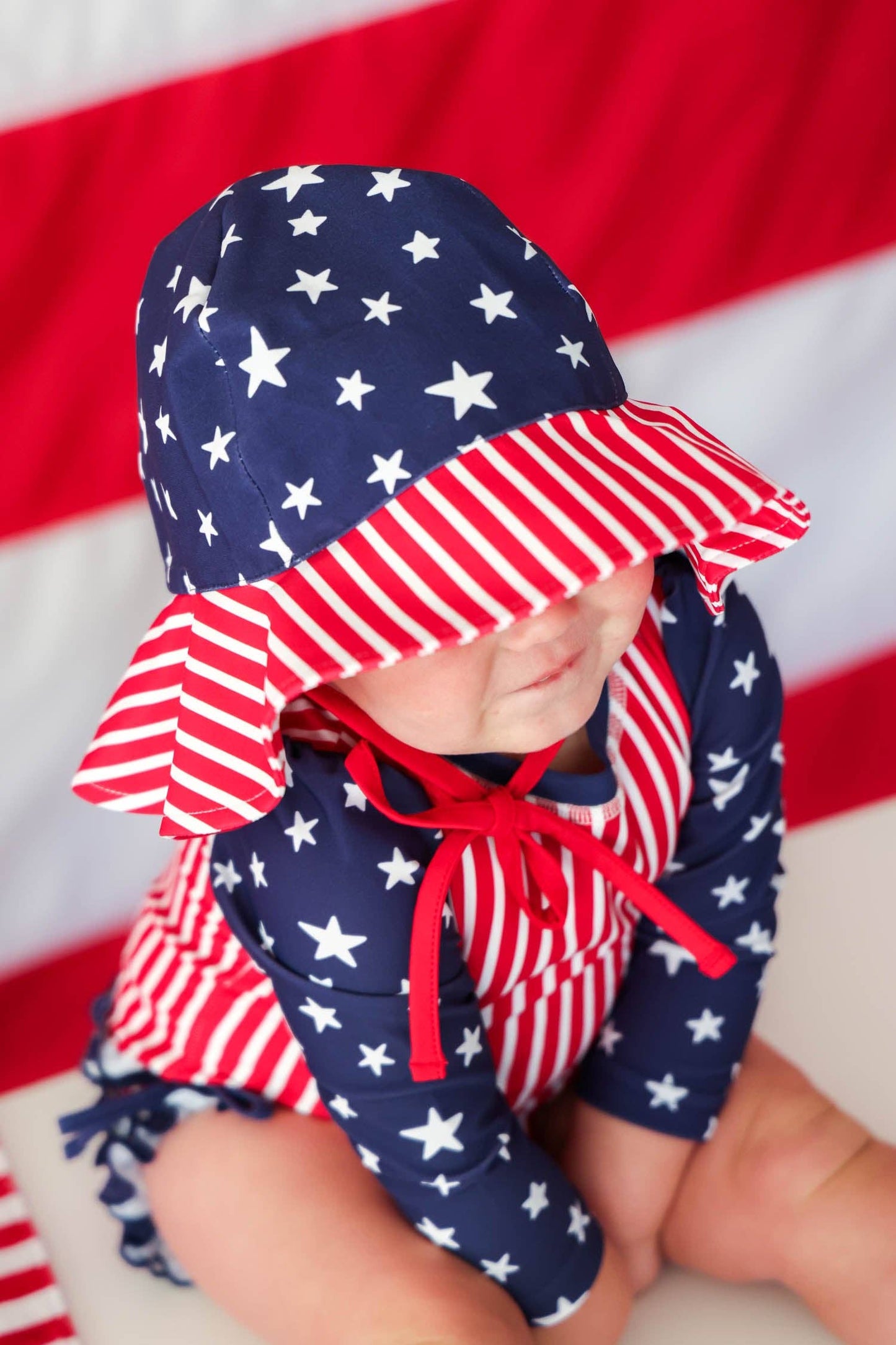 Printed Sun Hat | Stars & Stripes Party