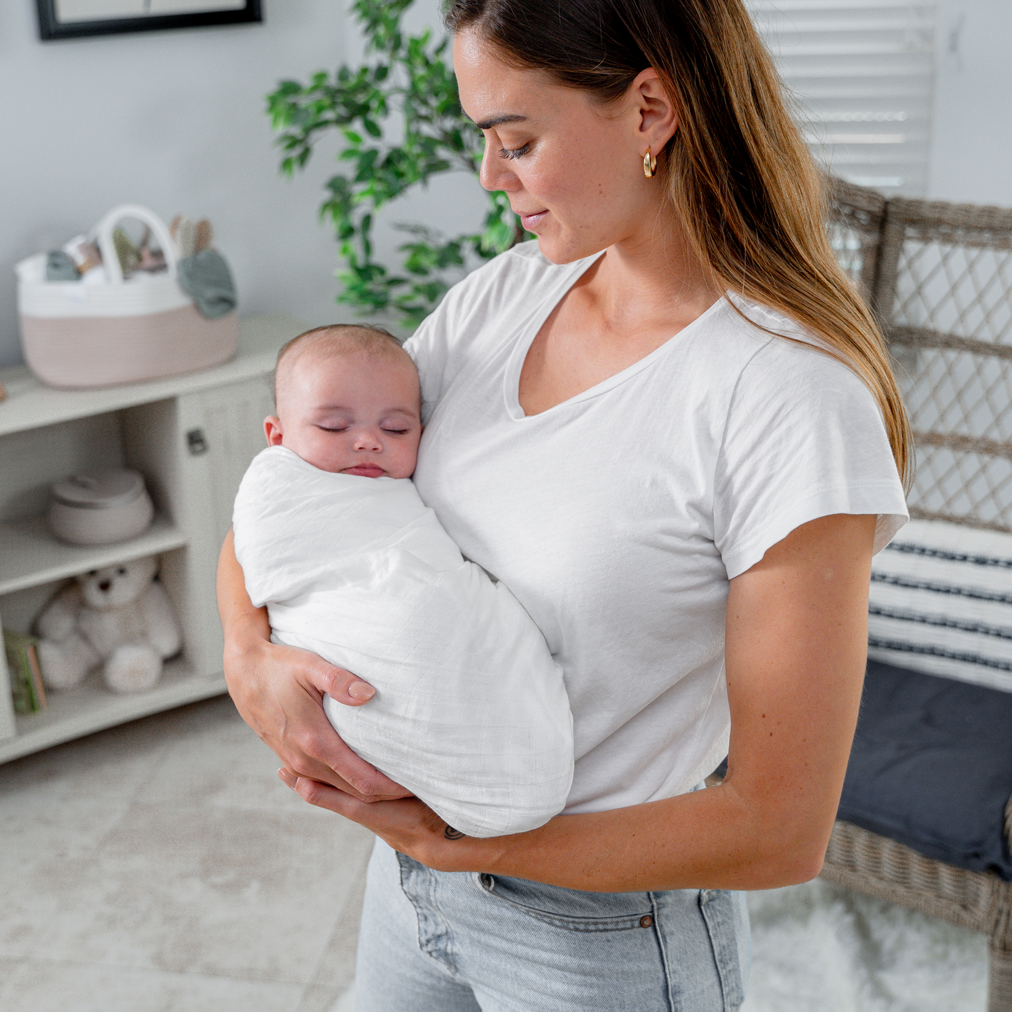 Baby Muslin Swaddle Blankets,  Pack of 1 & 2 by Comfy Cubs