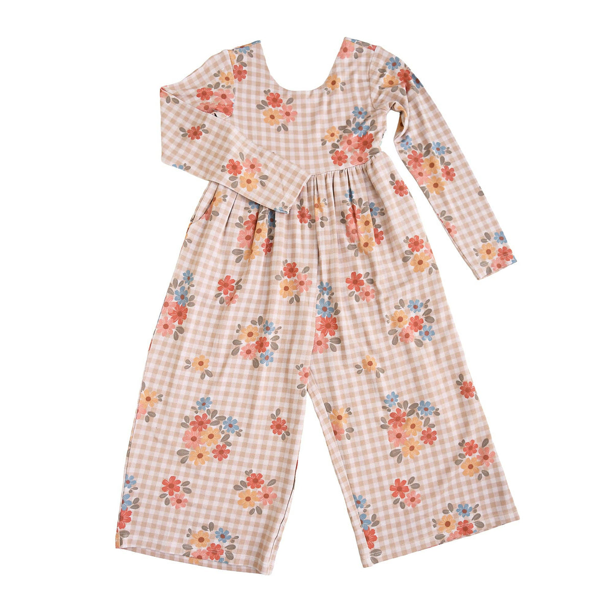Callie WIDE LEG ROMPER Bamboo Floral Kids Clothing Outfit