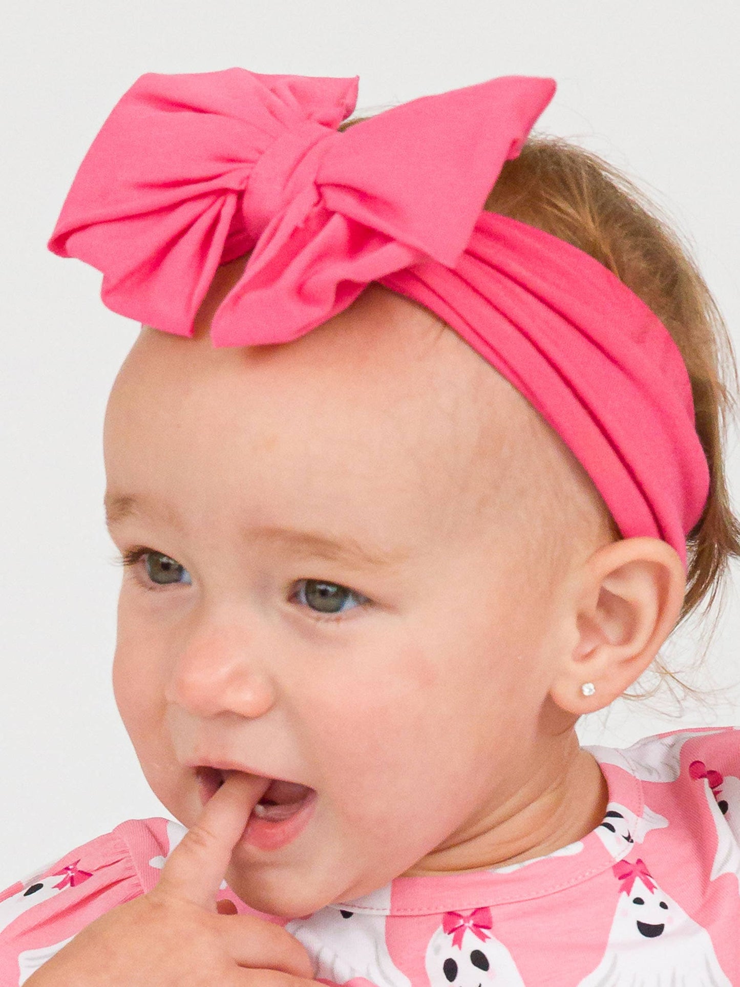 Girls Hot Pink Big Bow Headband