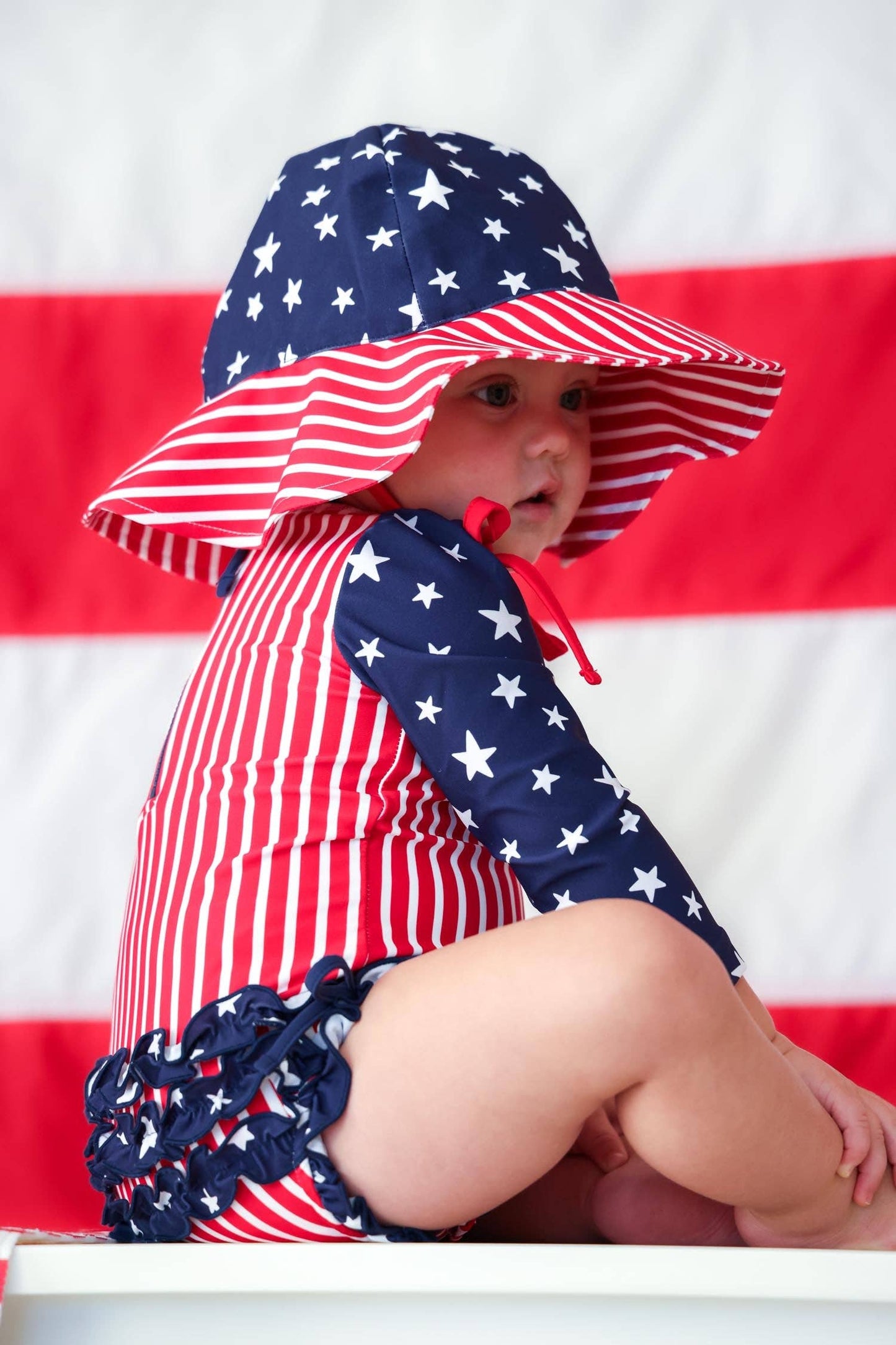Printed Sun Hat | Stars & Stripes Party