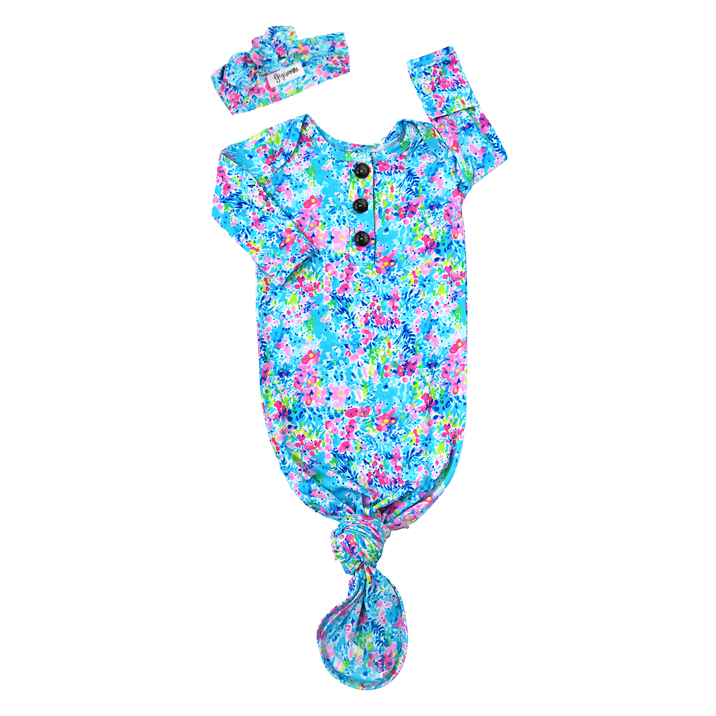 Ella GOWN Bamboo Baby Blanket Coming Home Gift