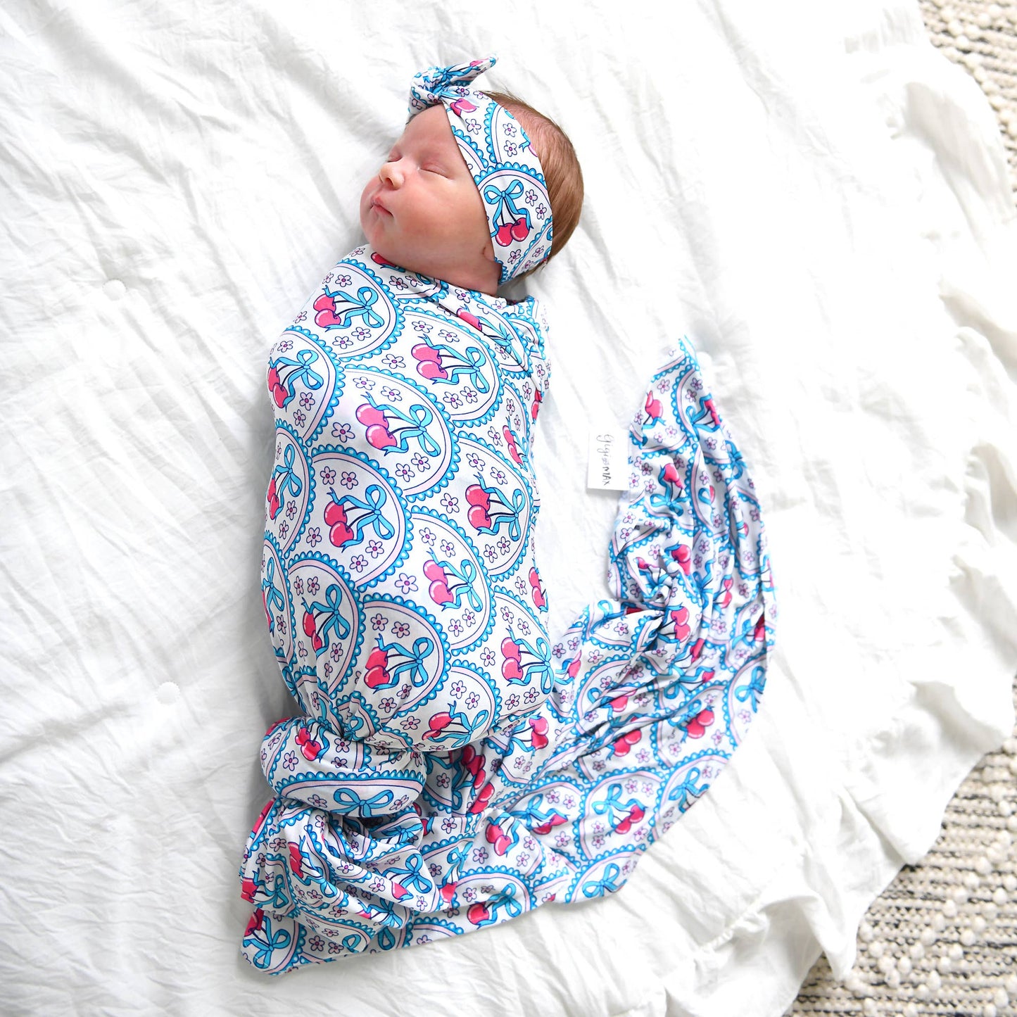 Cherry SWADDLE Cherry Bamboo Baby Blanket Coming Home Gift