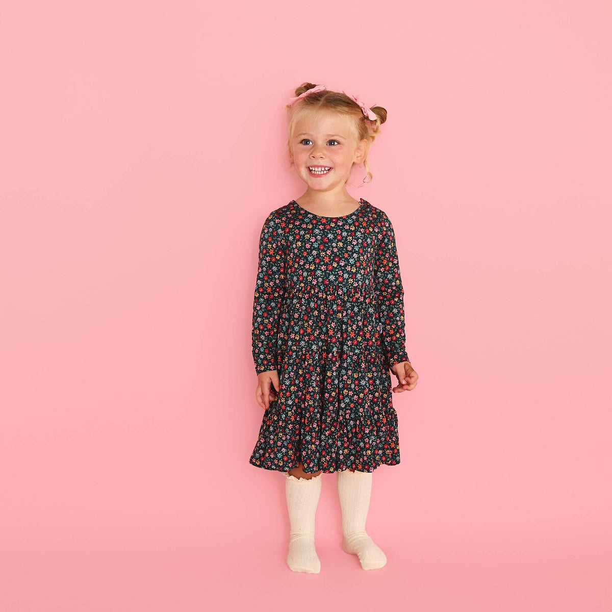 Isabelle SWING DRESS Bamboo Floral Kids Clothing Outfit