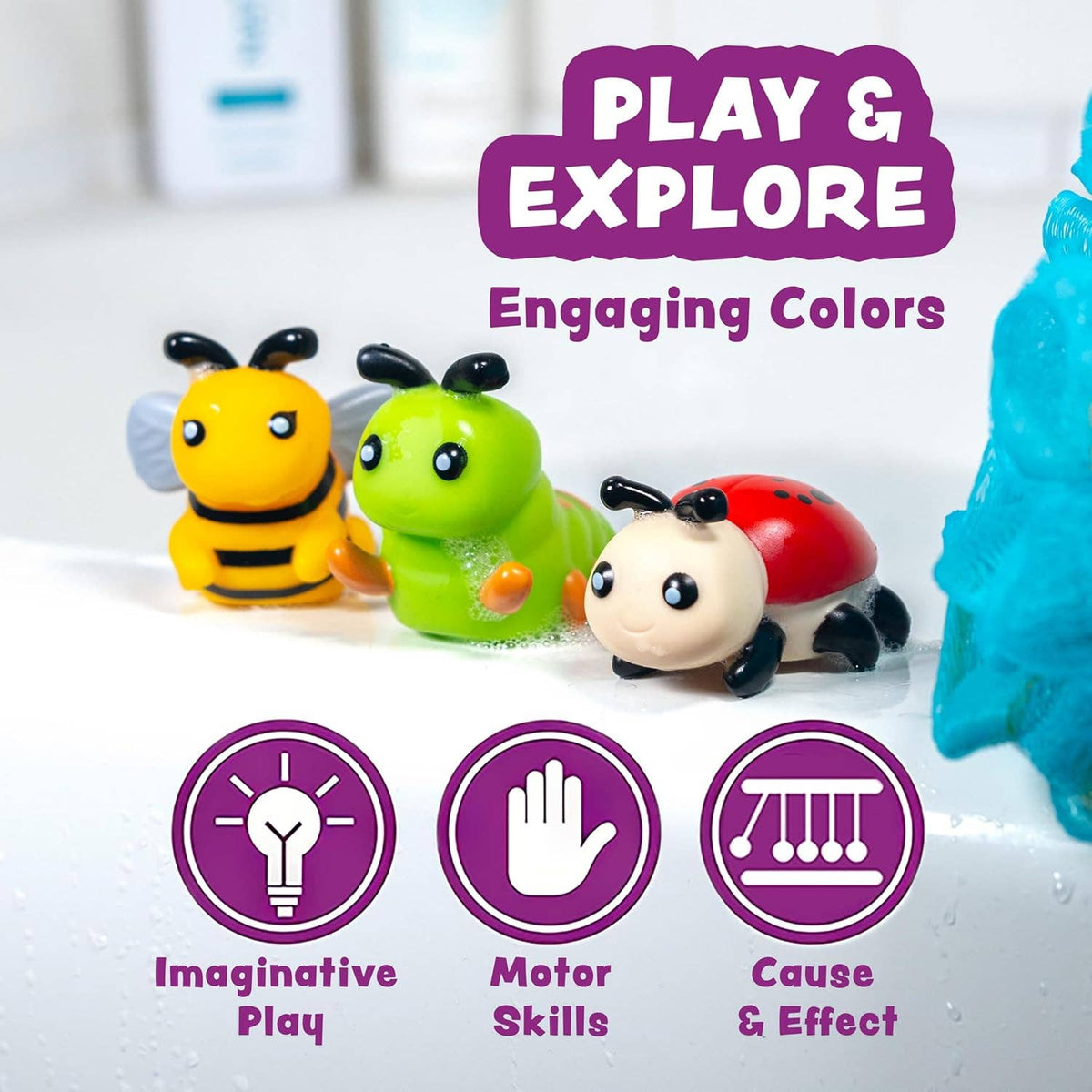 Tub Works® Bugs™ Light Up Bath Toys, 6 Pack
