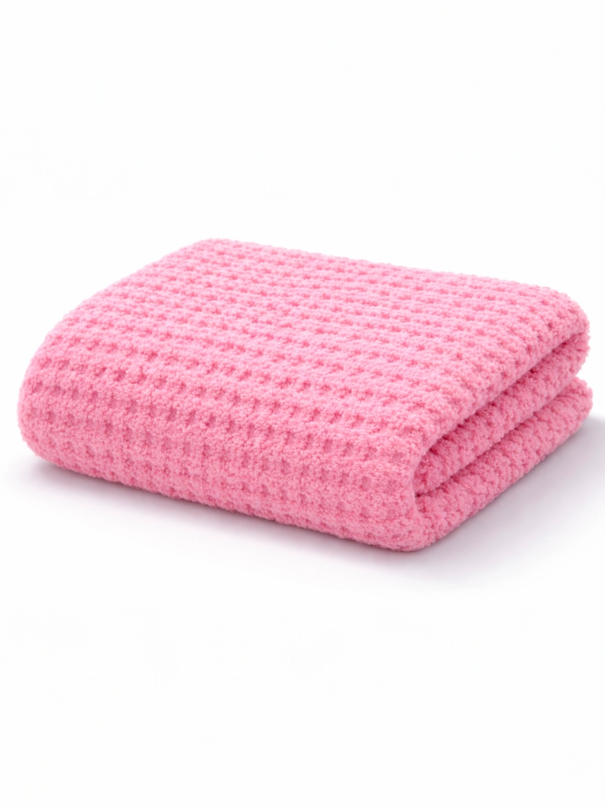 Phufy® Bliss Waffle Blanket, Cotton Candy Pink