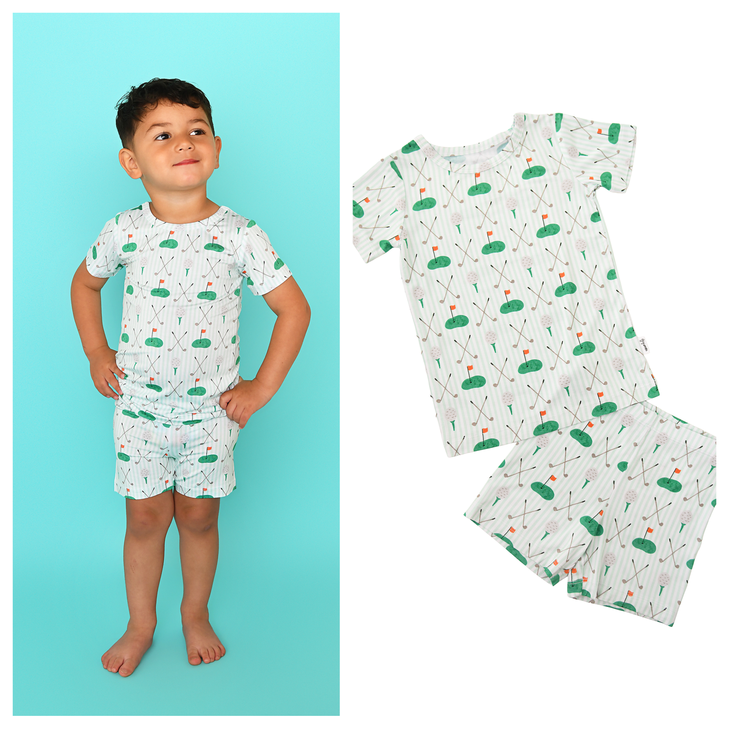 Scottie Golf TWO PIECE - SHORTS Golf Bamboo Lounge Set
