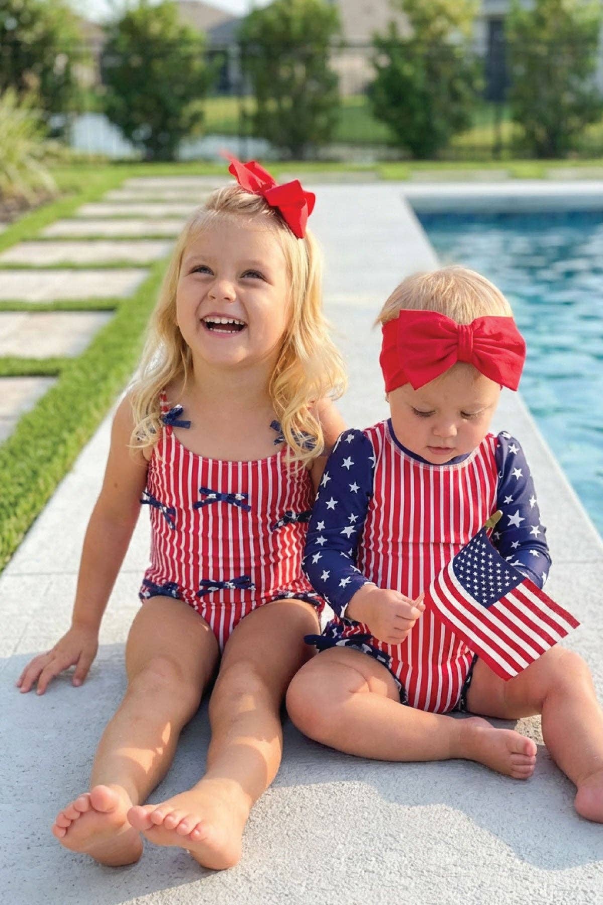 Swim Bow | Sparkler Red