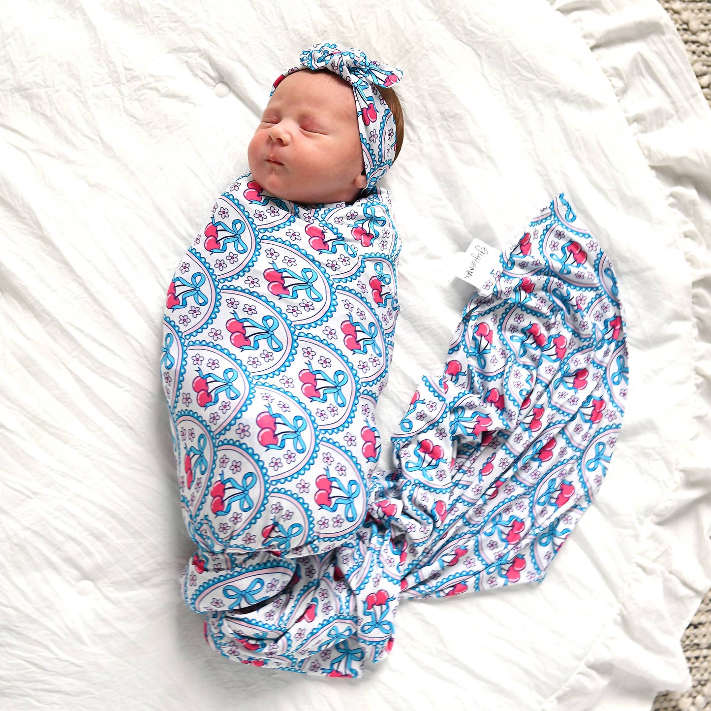 Cherry SWADDLE Cherry Bamboo Baby Blanket Coming Home Gift