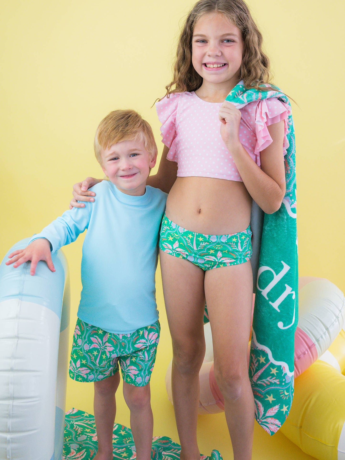Boys Coconut Cabana Performance Hybrid Swim Trunks