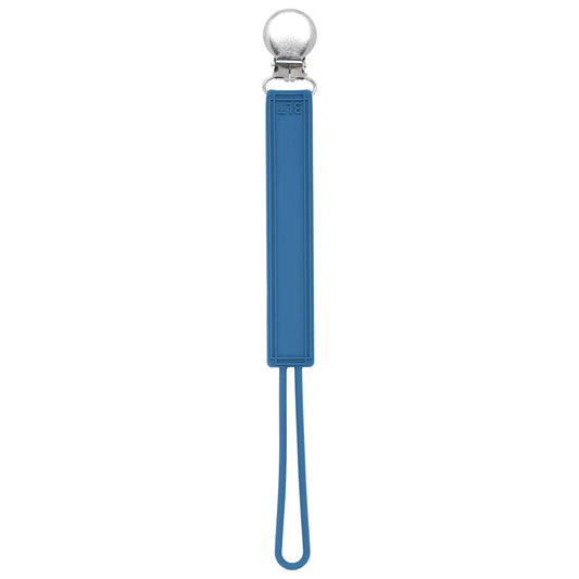 Classic Blue All Silicone Modern Pacifier Clip