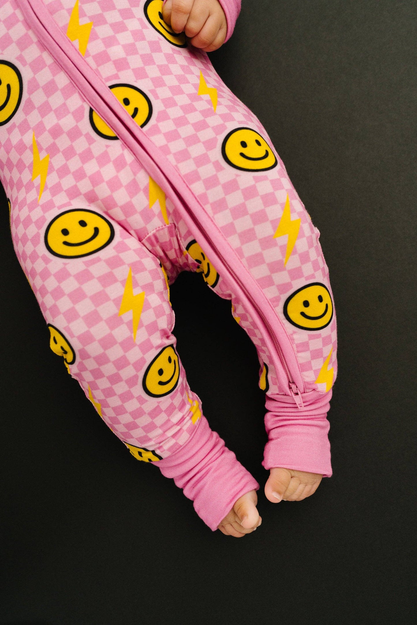 Pink Bolt Check Bamboo Sleeper
