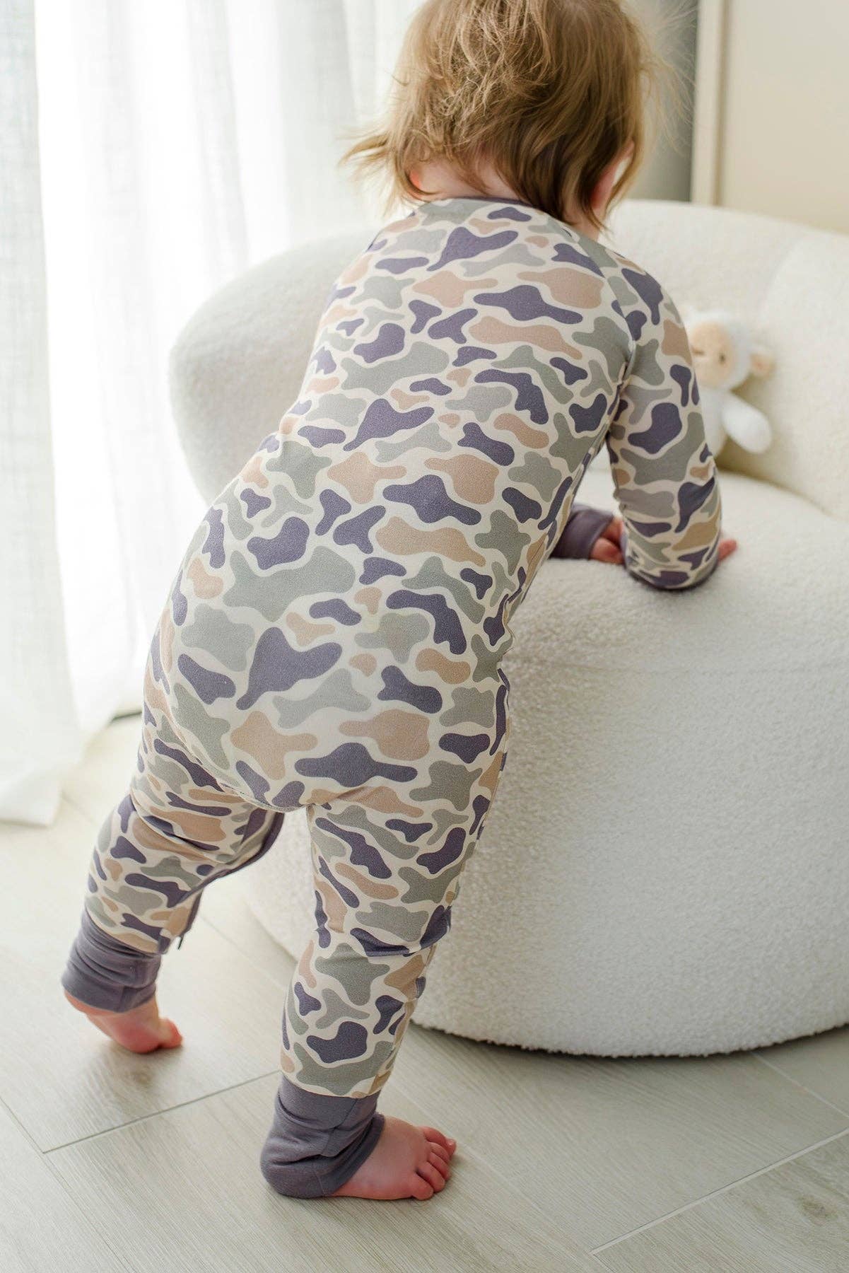 Convertible Zip Romper | Camo Cutie
