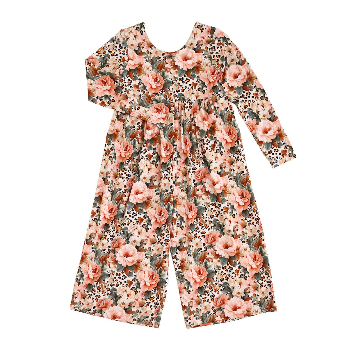 Laura WIDE LEG ROMPER Bamboo Floral Kids Clothing Outfit