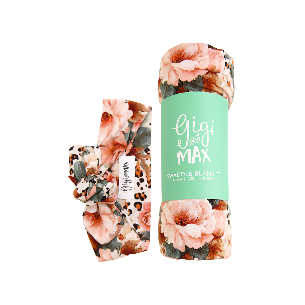 Laura SWADDLE Floral Bamboo Baby Blanket Coming Home Gift