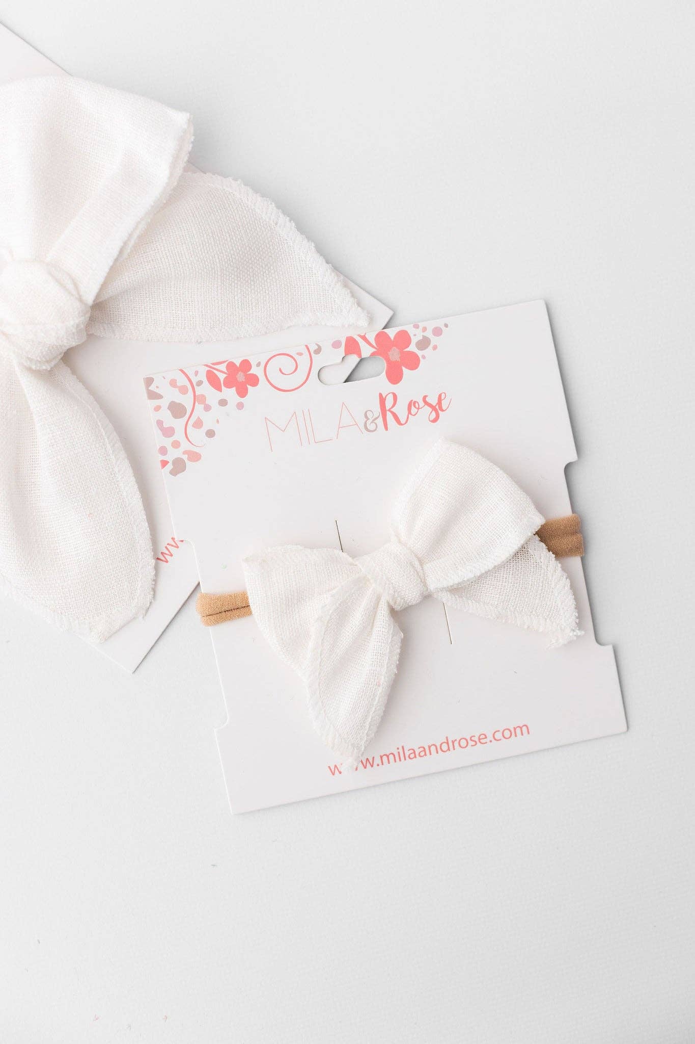 Classic Hair Bow - White