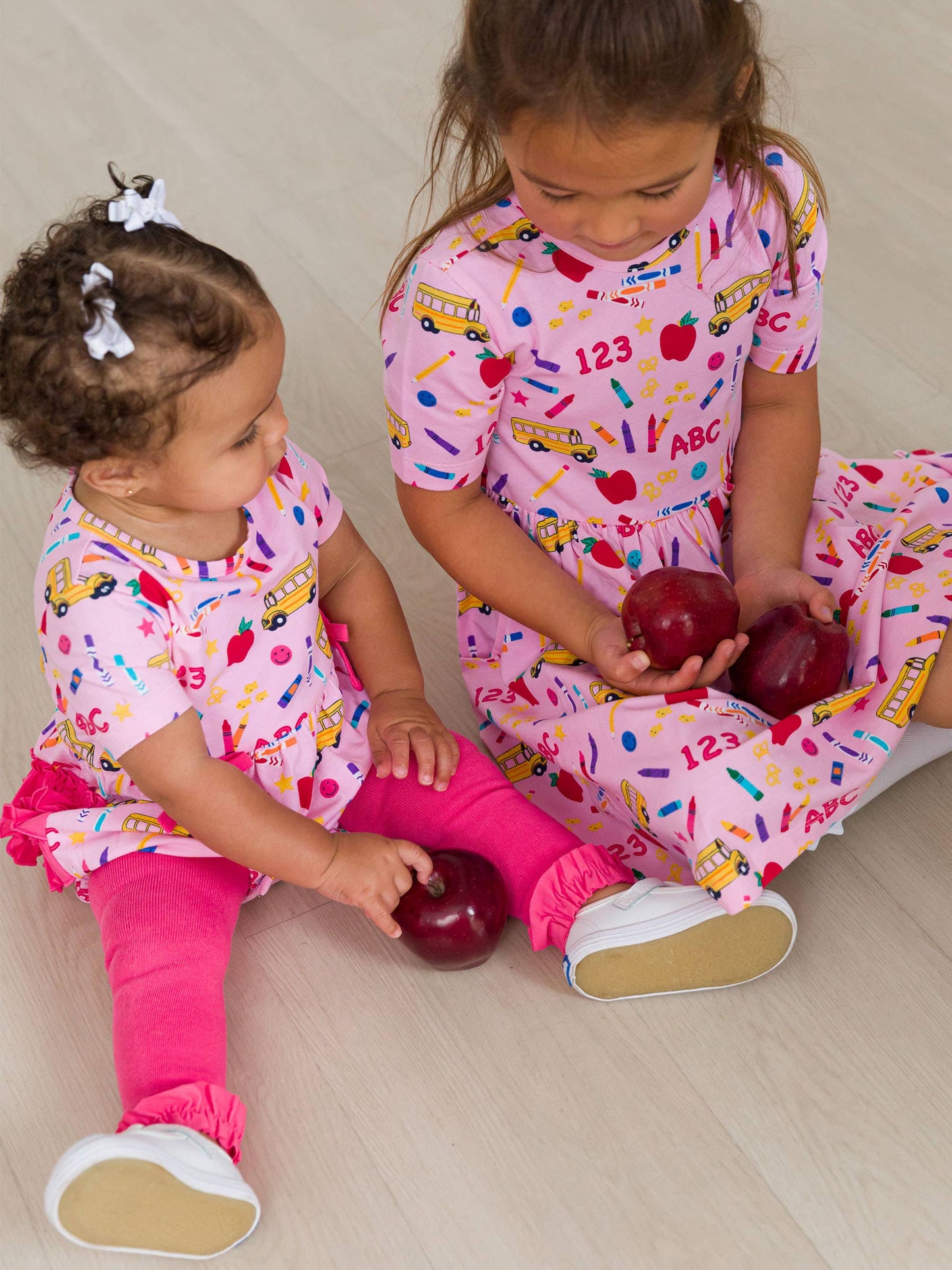 Girls Hot Pink Footless Ruffle Tights