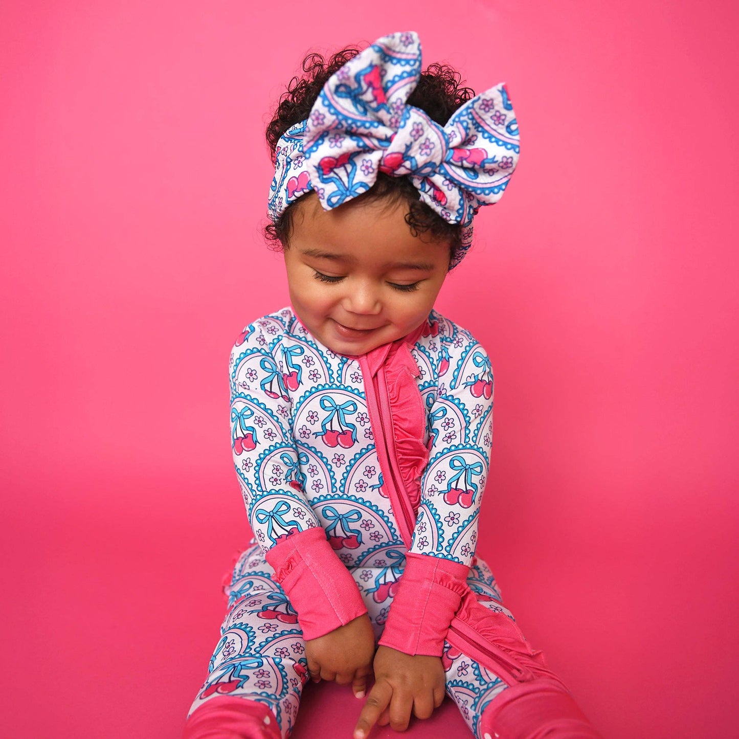 Cherry HEADWRAP Baby Toddler Cherry Hair Accessories