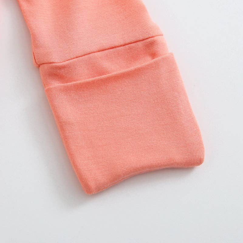 Joyful Coral Eco Friendly Baby Romper Cozy NICU Soft Footie 