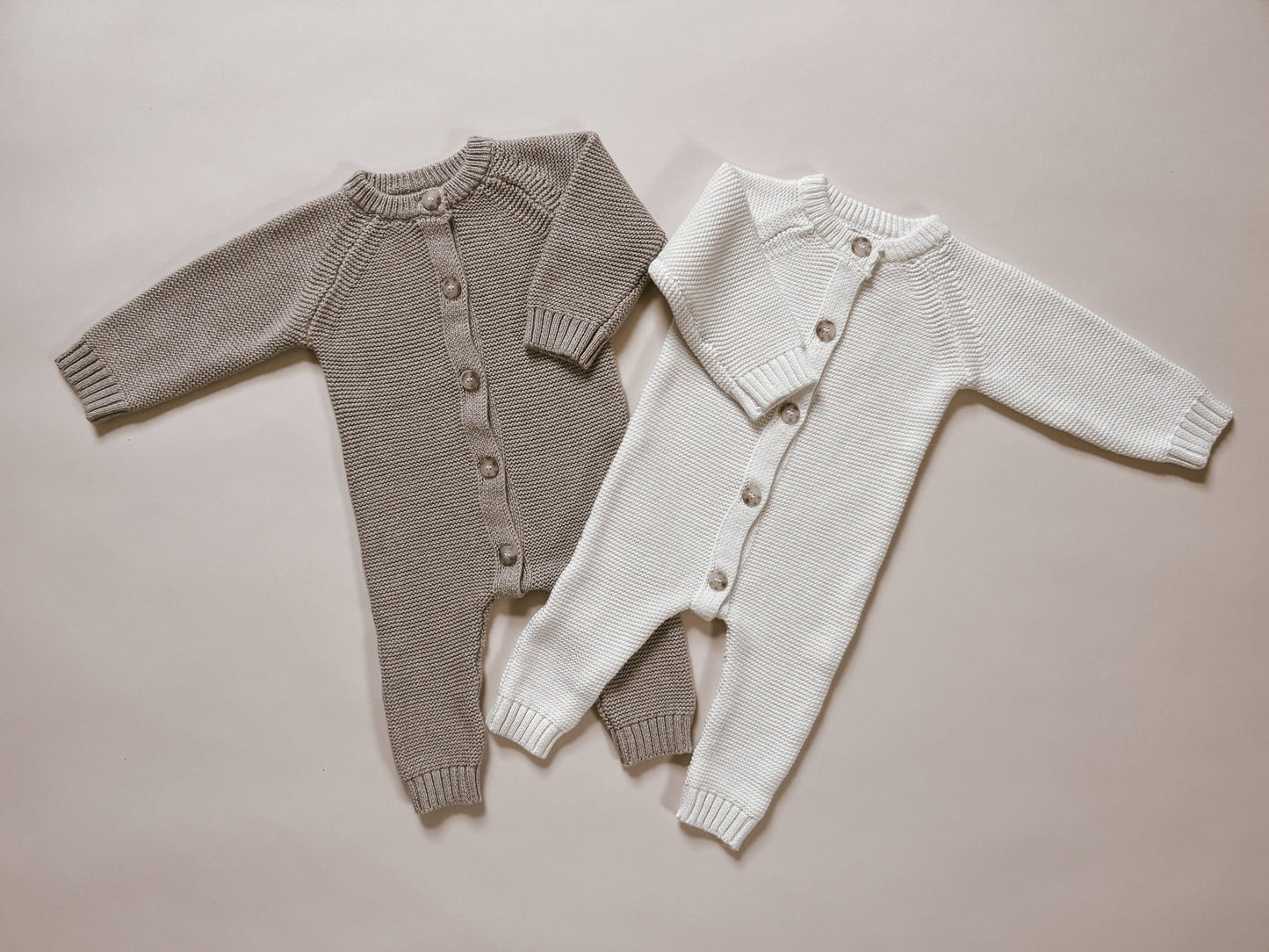 Luna + Luca Classic Purl Knit Jumpsuit - Heather Beige